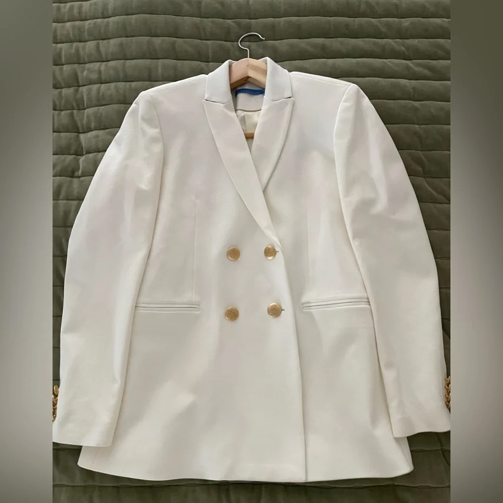 J. McLaughlin Marlowe Women's Blazer, white, size 0 - Picture 4 of 14